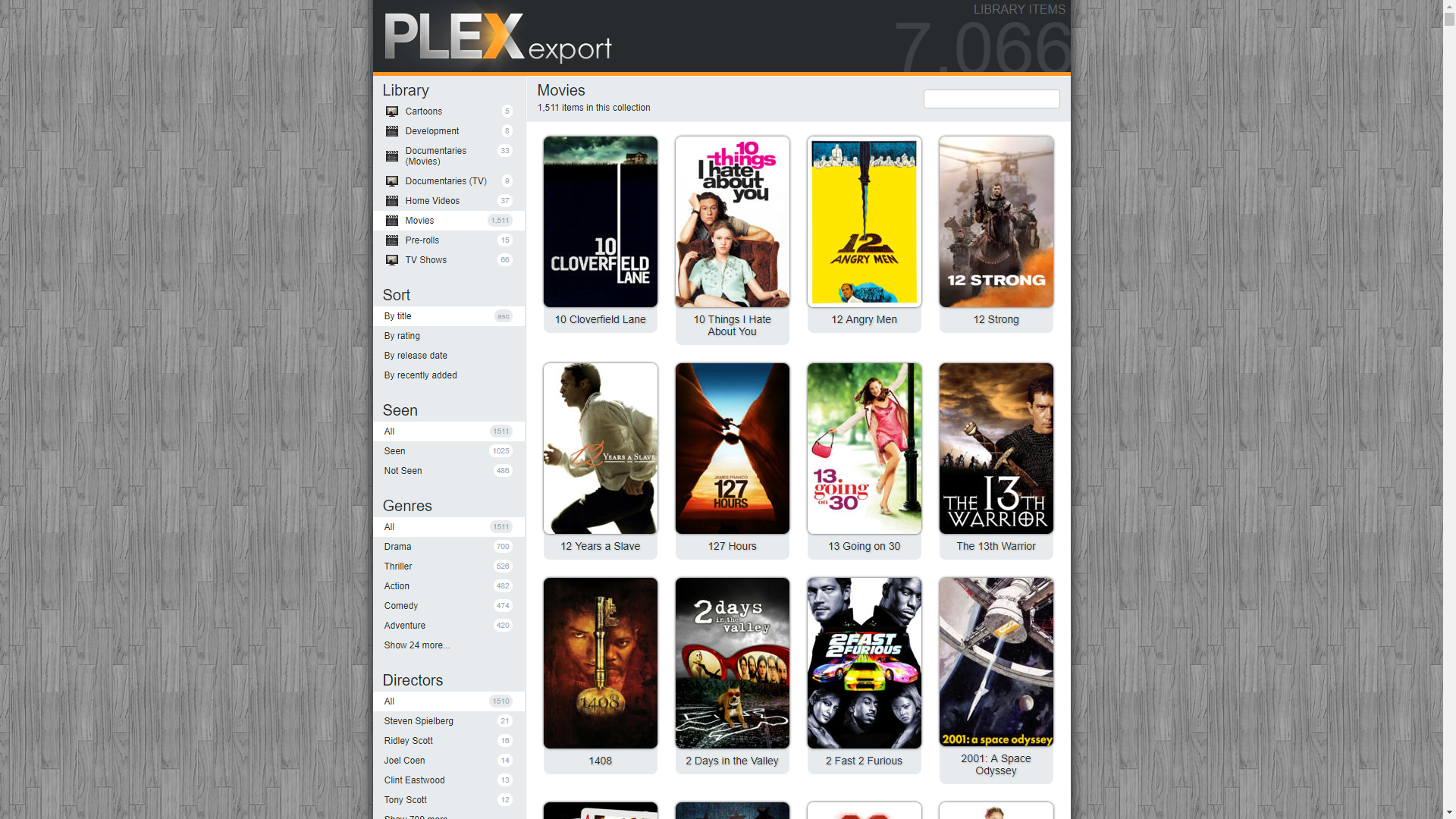 Plex Export